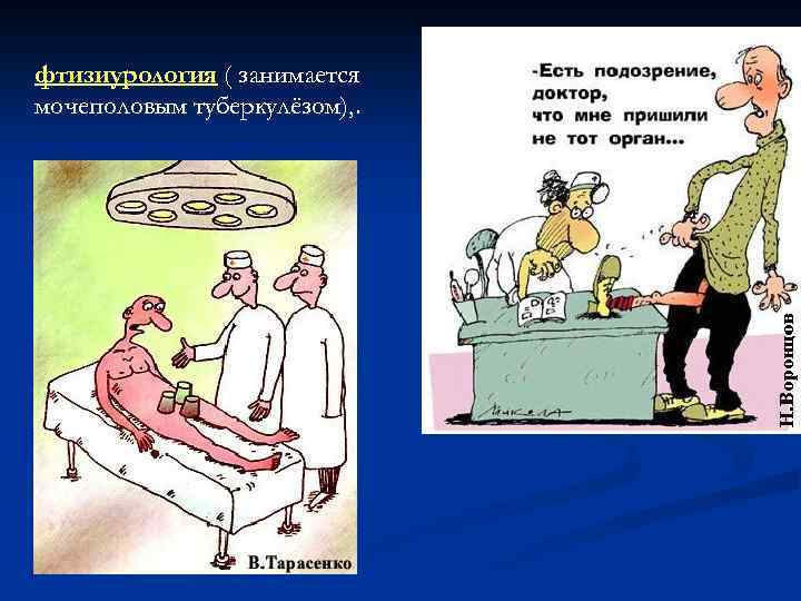фтизиурология ( занимается мочеполовым туберкулёзом), . 