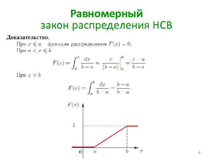 Равномерные характеристики