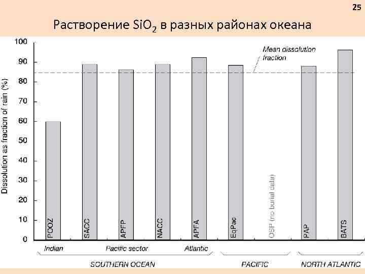 25 Растворение Si. O 2 в разных районах океана 