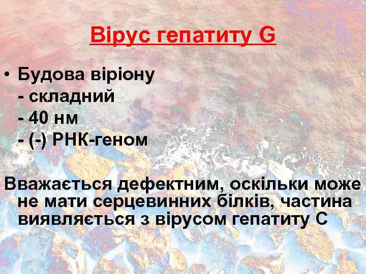 Вірус гепатиту G • Будова віріону - складний - 40 нм - (-) РНК-геном