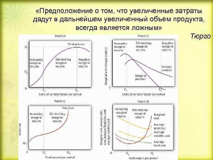  «Предположение о том, что увеличенные затраты дадут в дальнейшем увеличенный объем продукта, всегда