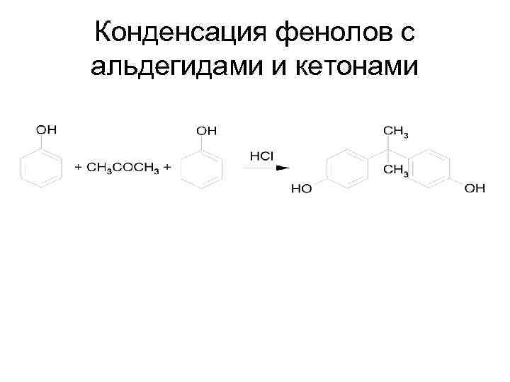 Конденсация фенолов с альдегидами и кетонами 