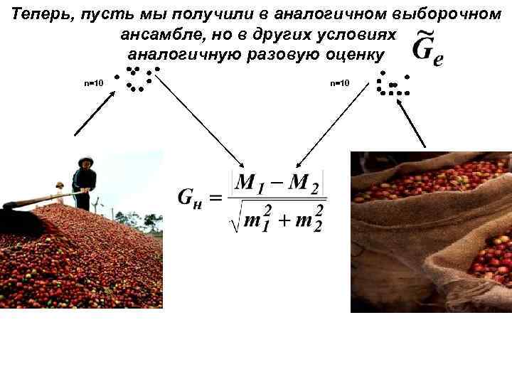 Теперь, пусть мы получили в аналогичном выборочном ансамбле, но в других условиях аналогичную разовую