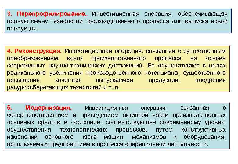 Обеспечить полный. Примеры перепрофилирования предприятия. Перепрофилирование производства. Перепрофилирование компании. Инвестиционные операции.