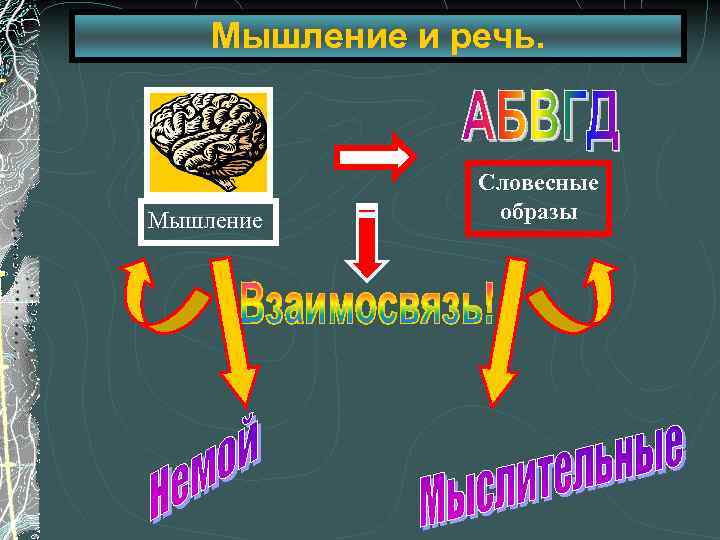 Мышление и речь. Мышление Словесные образы 