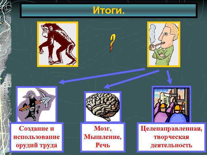 Чем человек отличается от животного рисунок