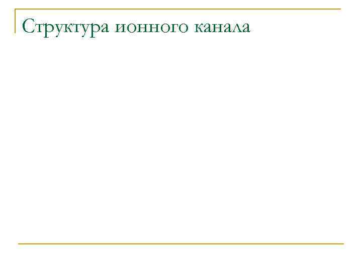 Структура ионного канала 