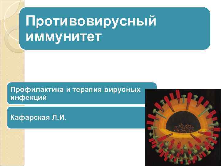 Противовирусный иммунитет Профилактика и терапия вирусных инфекций Кафарская Л. И. 