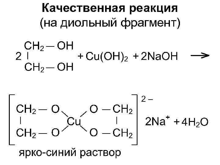 Качественная реакция (на диольный фрагмент) 
