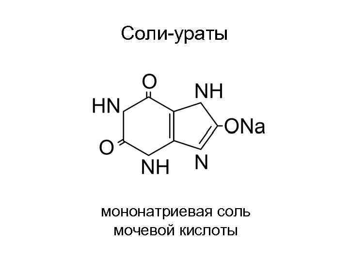 Соли-ураты мононатриевая соль мочевой кислоты 