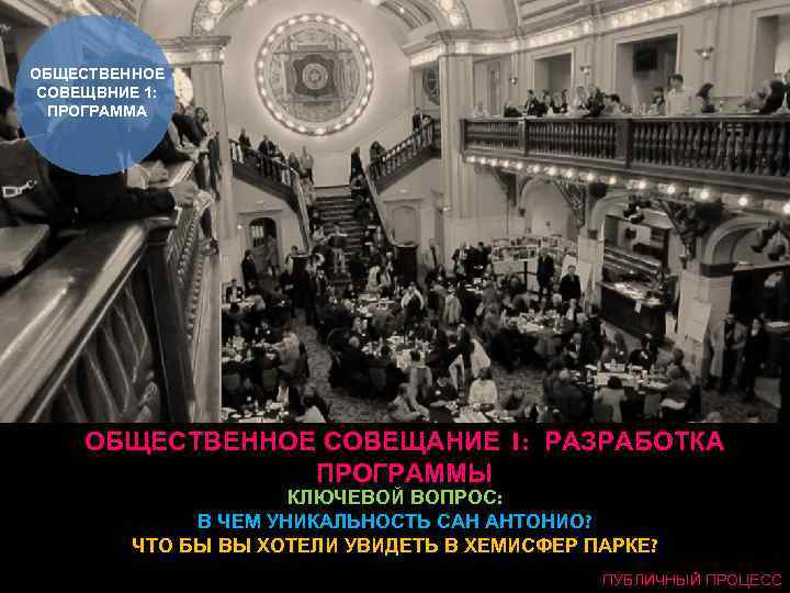 ОБЩЕСТВЕННОЕ СОВЕЩВНИЕ 1: ПРОГРАММА ОБЩЕСТВЕННОЕ СОВЕЩАНИЕ 1: РАЗРАБОТКА ПРОГРАММЫ КЛЮЧЕВОЙ ВОПРОС: В ЧЕМ УНИКАЛЬНОСТЬ