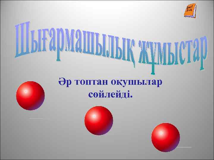 Әр топтан оқушылар сөйлейді. 