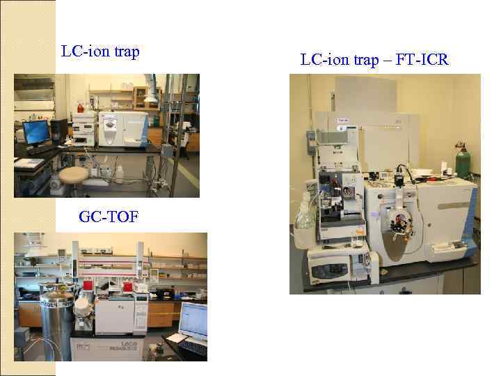 LC-ion trap GC-TOF LC-ion trap – FT-ICR 