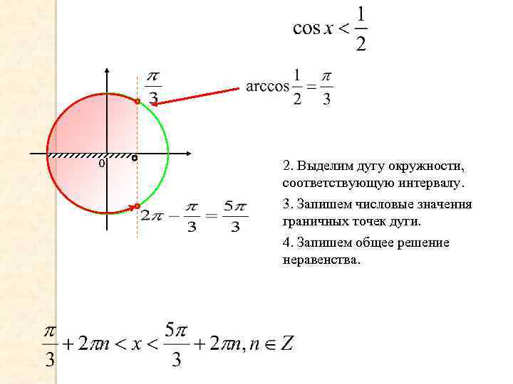 Как найти точку на дуге окружности