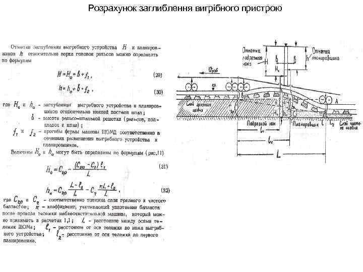 Розрахунок заглиблення вигрібного пристрою 