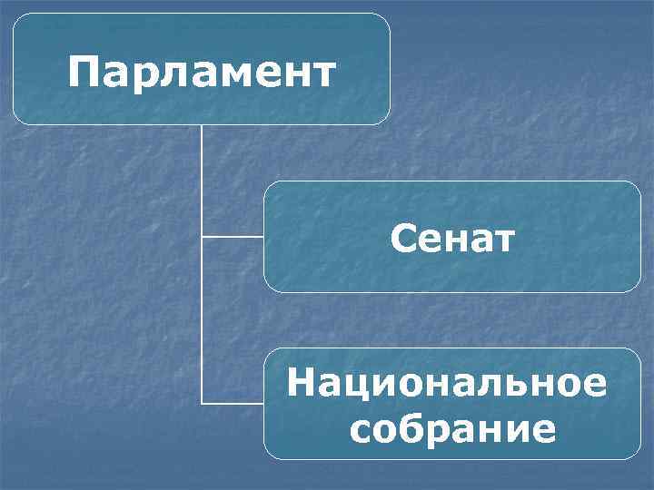 Парламент Сенат Национальное собрание 