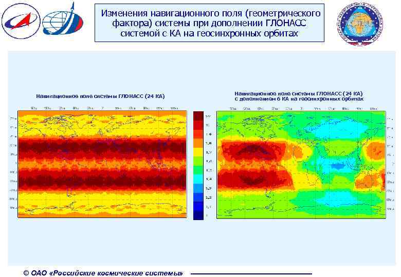 Изменения навигационного поля (геометрического фактора) системы при дополнении ГЛОНАСС системой с КА на геосинхронных