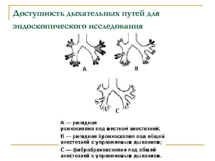 Доступность дыхательных путей для эндоскопического исследования 