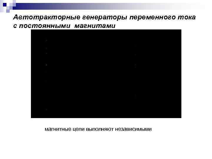 Автотракторные генераторы переменного тока с постоянными магнитами магнитные цепи выполняют независимыми 
