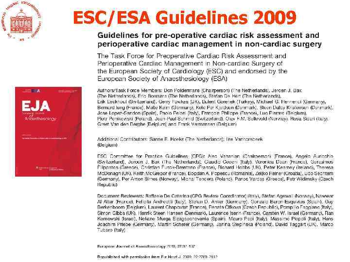 ESC/ESA Guidelines 2009 