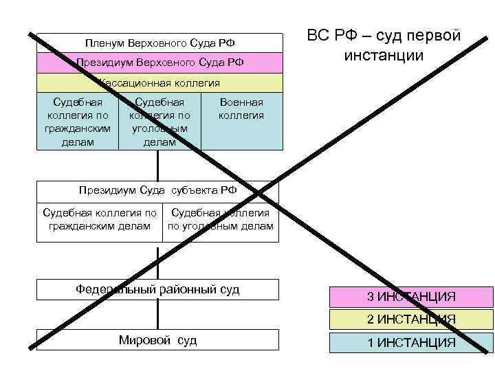 Пленум Верховного Суда РФ Президиум Верховного Суда РФ ВС РФ – суд первой инстанции