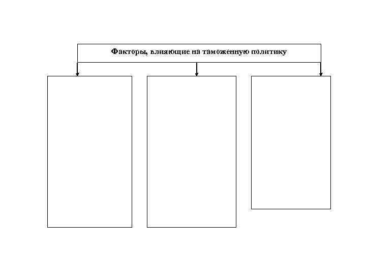Факторы, влияющие на таможенную политику 