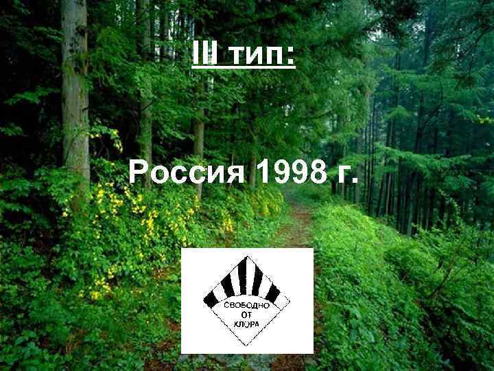 III тип: Россия 1998 г. 