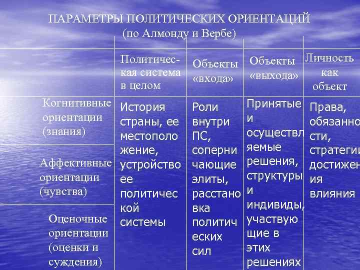 Политическая ориентация