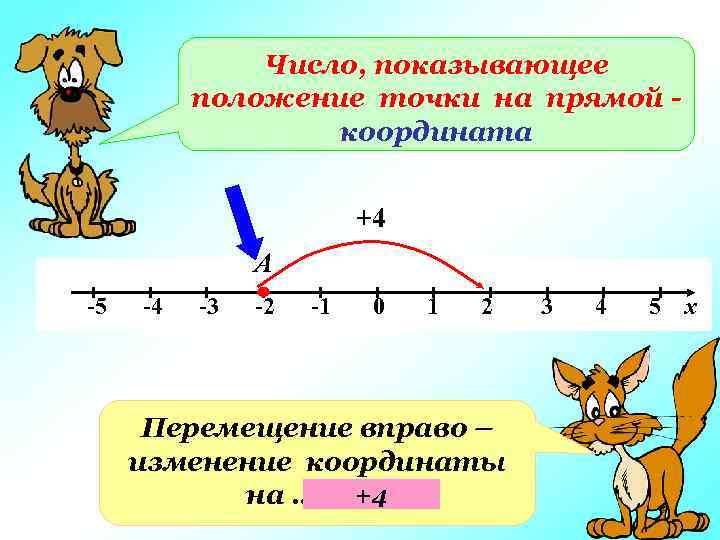Число, показывающее положение точки на прямой координата +4 А -5 -4 -3 -2 -1