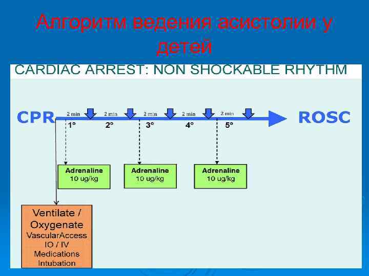 Алгоритм ведения асистолии у детей 