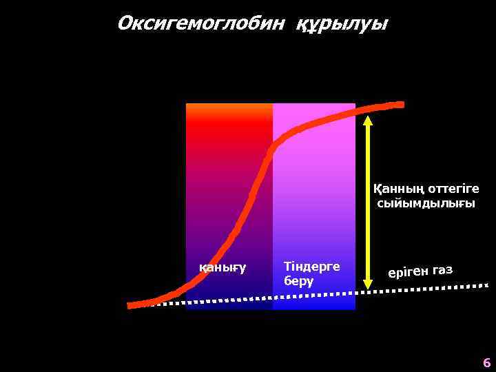 Оксигемоглобин құрылуы Hb. O 2 (%) 100 80 Қанның оттегіге сыйымдылығы 60 40 қанығу