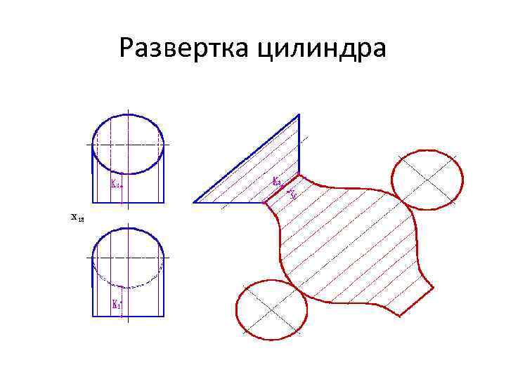 Чертеж представляет собой развертку правильной