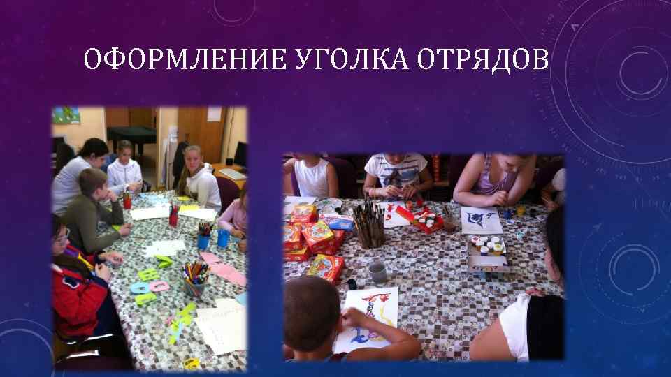 ОФОРМЛЕНИЕ УГОЛКА ОТРЯДОВ 