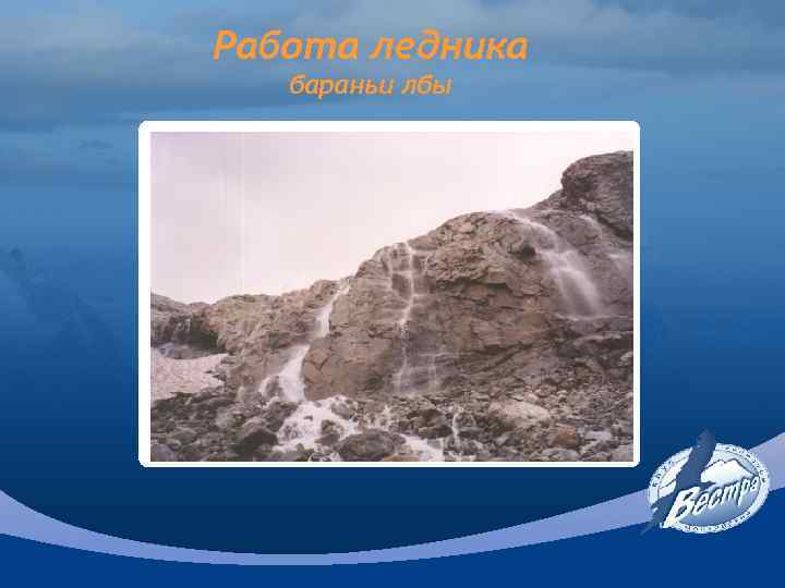 Работа ледника бараньи лбы 