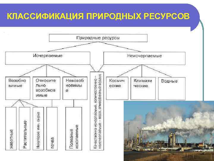 КЛАССИФИКАЦИЯ ПРИРОДНЫХ РЕСУРСОВ 