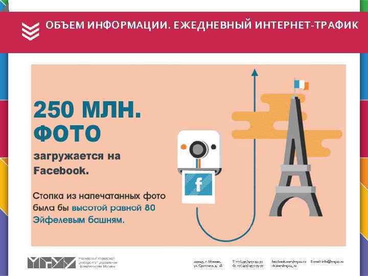 ОБЪЕМ ИНФОРМАЦИИ. ЕЖЕДНЕВНЫЙ ИНТЕРНЕТ-ТРАФИК 107045, г. Москва, ул. Сретенка, д. 28 Т: +7 (495)