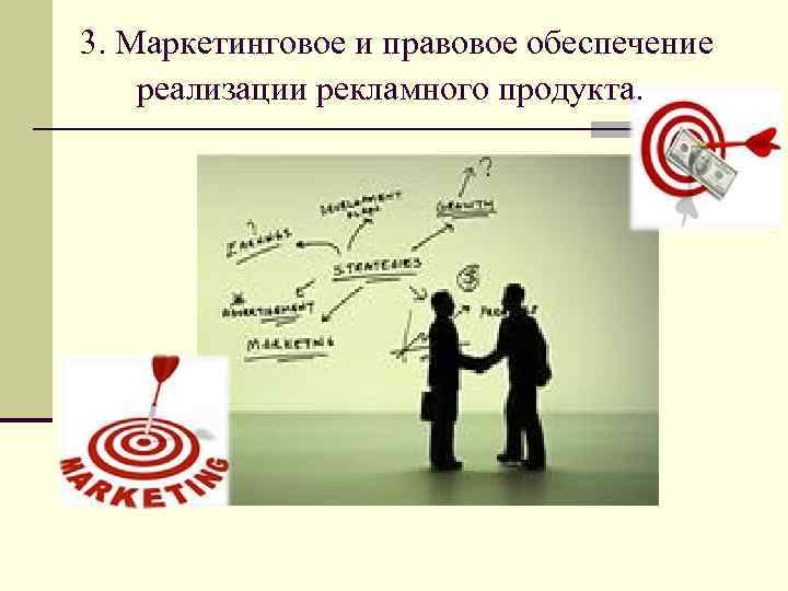 3. Маркетинговое и правовое обеспечение реализации рекламного продукта. 