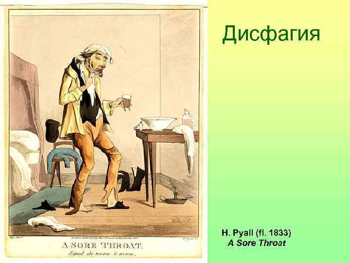Дисфагия H. Pyall (fl. 1833) A Sore Throat 
