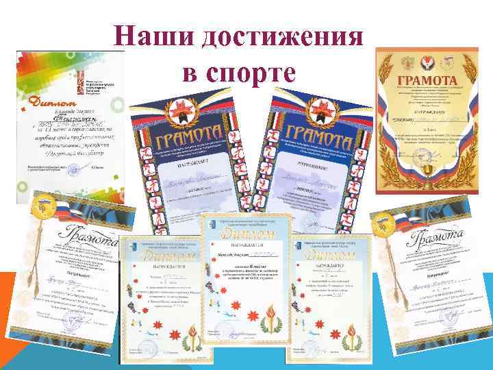 Наши достижения в спорте 