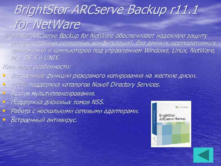 Bright. Stor ARCserve Backup r 11. 1 for Net. Ware Bright. Stor ARCserve Backup