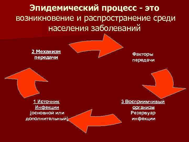 Эпидемический процесс и меры воздействия схема