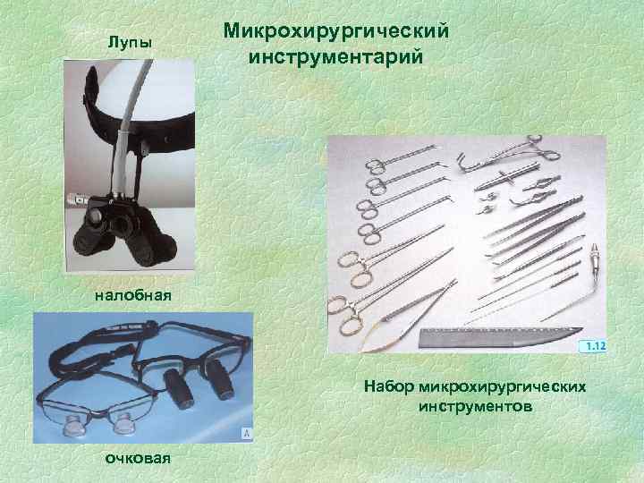 Лупы Микрохирургический инструментарий налобная Набор микрохирургических инструментов очковая 