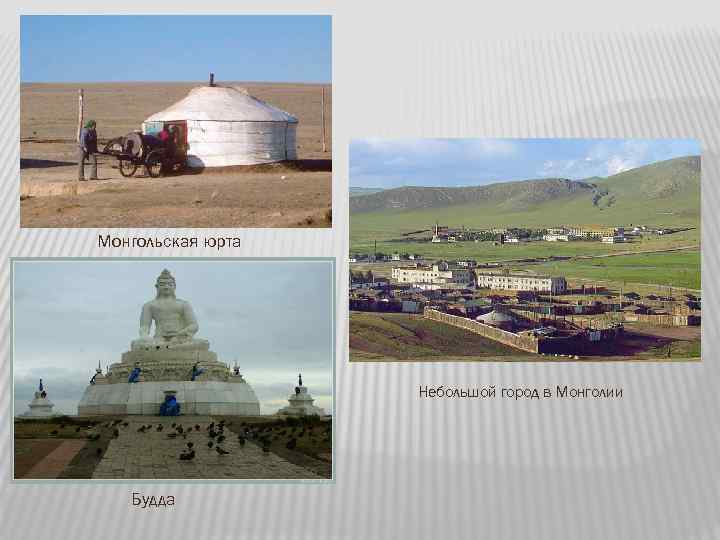 Монгольская юрта Небольшой город в Монголии Будда 