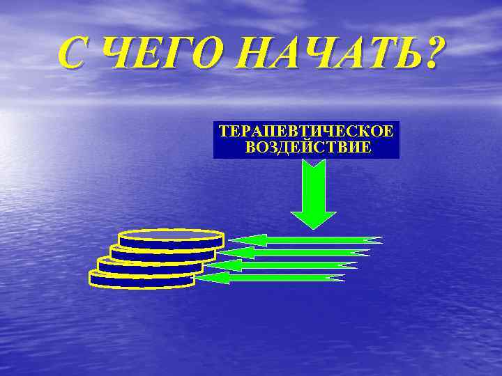 С ЧЕГО НАЧАТЬ? ТЕРАПЕВТИЧЕСКОЕ ВОЗДЕЙСТВИЕ 