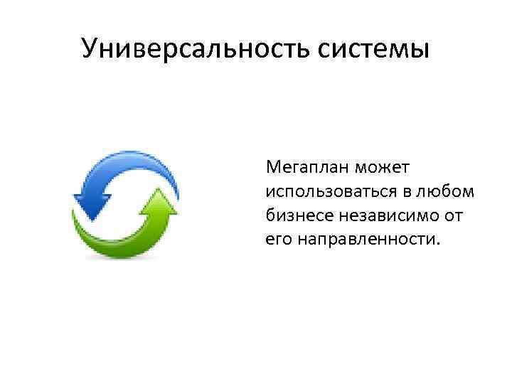 Универсальность системы Мегаплан может использоваться в любом бизнесе независимо от его направленности. 