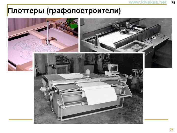 75 Плоттеры (графопостроители) 75 
