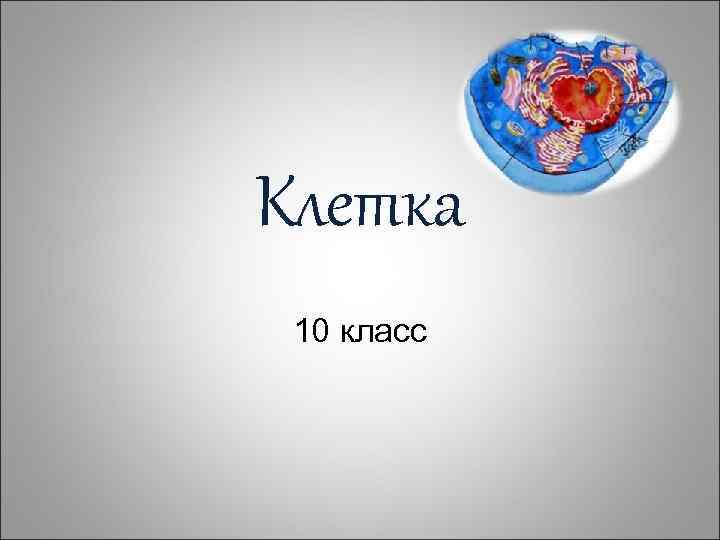 Клетка 10 класс 