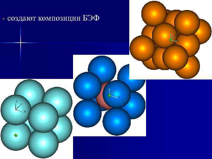 - создают композиции БЭФ 