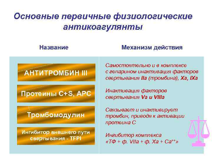 Что входит в систему первичных мер. Ингибитор внешнего пути. Тромбомодулин.