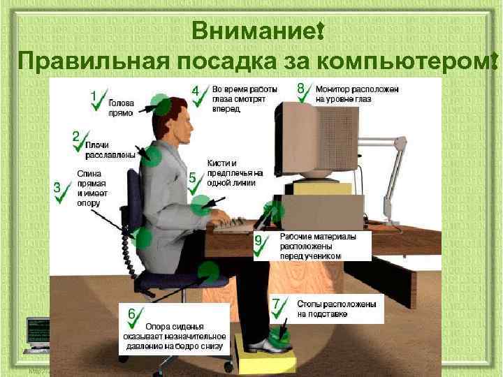 Внимание! Правильная посадка за компьютером! 